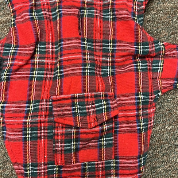 NEW REVERSIBLE Dog Coat size S small Plaid Red Black green blue yellow - Picture 2 of 4